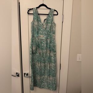 Tuckernuck Green Floral Midi Dress